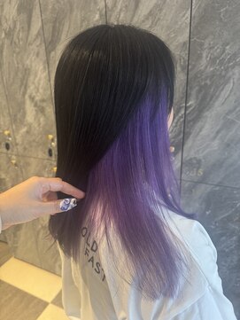 アースコアフュールボーテ 佐倉店(EARTH coiffure beaute) インナーカラー×パープル