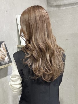 ラック(LUCK) シアベージュ/船橋/くすみベージュ/細めハイライト