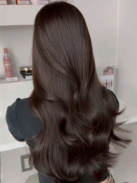 艶髪モカブラウン/レイヤーカット/ウェーブ