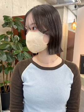 ミニボブ/ボブ/レイヤーカット/ダブルカラー/ブリーチ/栄h242