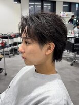 オーシャントーキョーオーバー 渋谷(OCEAN TOKYO OVER)&nbsp;メンズショートフェザーパーマセンターパートニュアンスパーマ