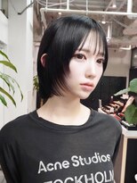 アルバム 銀座(ALBUM GINZA)&nbsp;前髪カット顔周りレイヤーミディアム韓国ヘア_F1358