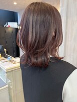 キャアリー(Caary)&nbsp;福山人気レイヤーミディ艶々暖色ショコラピンク外ハネくびれ美髪