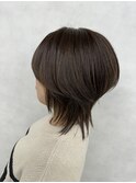 ウルフカット×艶ブラウンカラー
