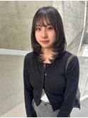 ふんわり質感透明感艶感髪質改善トリートメントレイヤーミディ