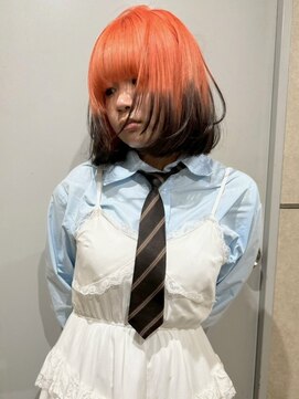 ネハス 栄(nehus.) 学割ブリーチハイライト髪質改善ダブルカラーレイヤーカット