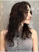 デジタルパーマバタフライレイヤーカットロングヘア簡単アレンジ