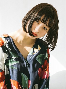 フィルムス 銀座(FILMS) レイヤーカット/デザインカラー/ウェットヘア/オリーブベージュ