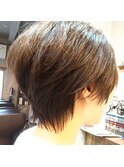 絶壁解消。小顔ショート