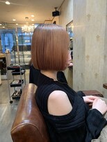 ジョージ(Jo-Ji)&nbsp;ぱっつんボブ 切りっぱなしボブ ブラウンベージュ ブラウン