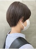 暗髪ショートマッシュショートボブ丸みショートひし形ショート
