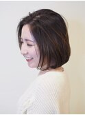 ボブ/内巻きボブ/切りっぱなし/小顔カット/30代/40代/50代/梅田
