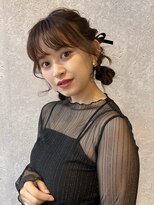 アース 三軒茶屋店(HAIR&MAKE EARTH) 三軒茶屋_レディース_セミロング_ブラウン_ヘアアレンジ_セット