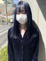 ベコ(Beco)&nbsp;ロングぱっつんブルーブラック20代30代人気◎