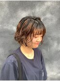 ボブ×ゆるふわパーマ