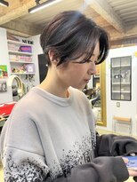 ヌード(NUDE) NUDEハンサムショート刈り上げショート黒髪コンパクトショート