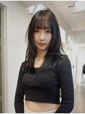 ウルフカット×アッシュブラック