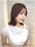 暗めカラー/韓国風巻き/レイヤーカット/髪質改善/縮毛矯正/池袋