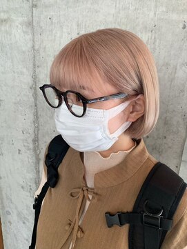 エース (ACE) 【ACE横浜】ピンクベージュ×内巻きボブ