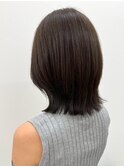 大人ガーリー/ダークアッシュ/似合わせカット/ミディアムレイヤ