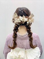 バサラ 横浜駅前店(VASARA)&nbsp;横浜/着物ヘア/ツイン/編み下ろしツイン/アレンジスタイル