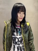 ロンドシエル 横浜(Lond ciel)&nbsp;ネイビーブルー/レイヤーカット/ハッシュカット