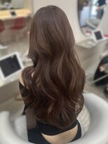 ラルム 新宿(LARME) ダブルカラー/ロングレイヤー/チョコブラウン/韓国/ヨシンモリ