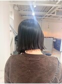 大人可愛い艶感あるまとまりボブ/外はねボブディ/ハイライト