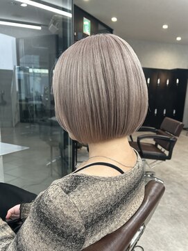 イースブルー 高松店(Y’s Blue) ◎お客様スタイル◎ミルクティーグレージュ◎ボブ