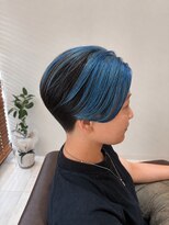 ナップヘアー(nap hair)&nbsp;ブルーインナーカラー×マッシュショート