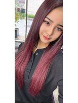 カルフール ロコ 草加西口店(Carrefour LOCO) 【色持ちの良いボルドーレッド】×【人毛100%シールエクステ】