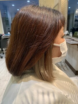 レーヴ ヘアー シエル(Reve hair ciel) インナーカラー風シールエクステ ボブスタイル/20代/30代/40代