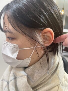 グーフィートーキョー 銀座(Goofy Tokyo) 控えめイヤリングカラー/透明色/インナーカラーボブ670