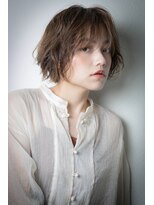 カバーヘア ブリス 上尾西口店(COVER HAIR bliss) ミルクティーアッシュ伸ばしかけショートボブv上尾20代30代40代