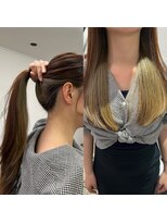 フリーダム(FREE-DOM) 【インナーカラー】縮毛矯正毛をブリーチをしてダブルカラー