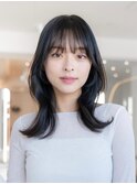 20代30代くびレイヤーイメチェンフルバング似合わせカット