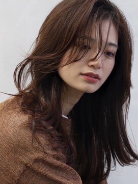 アースコアフュールボーテ 笛吹店(EARTH coiffure beaute) ナチュラルベージュ_ヨシンモリ_顔周りレイヤー_レイヤーカット