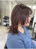 ○中性ウルフレイヤーカットロングウルフクラゲカット顔まわり