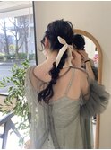 編み下ろしアレンジ/ヘアアレンジ/博多ヘアアレンジ