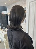 福山美容室caary イルミナカラーオリーブグレージュ外ハネ20代
