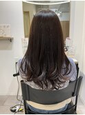 透明感ベージュ×ロングスタイル