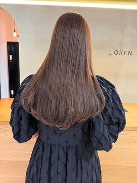 ローレン(LOREN) 透明感髪質改善ベージュダブルカラーミルクティーグレージュ