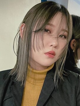 メイカ(MEIKA) フェイスレイヤー/タッセルボブ/シルバー/ブリーチ