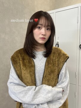フォト 武蔵小杉(foto) ミディアムレイヤー/レイヤーカット/武蔵小杉