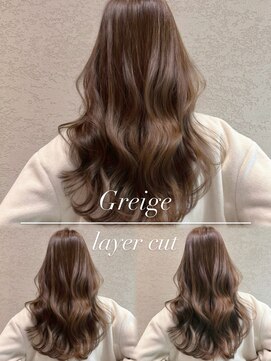 ロンド アンブル 四条烏丸(Lond ambre) 川村利幸 /レイヤー/似合わせカット/グレージュ