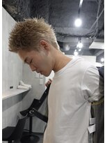 ラベル 渋谷(LAVEL)&nbsp;スパイキーショート/ベージュカラー/メンズブリーチカラー/渋谷