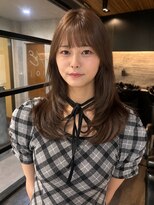 りしゅ 富雄店(RicHE TOMIO) チョコブラウン ×レイヤー (ブリーチなしダブルカラー履歴)