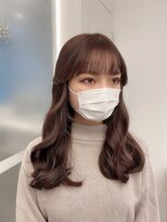 ジーナ 船橋(Zina)&nbsp;オトナ女子ツヤ髪アッシュカラーふんわりミディシースルーバング