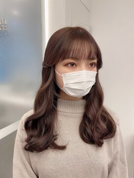 ジーナ 船橋(Zina) オトナ女子ツヤ髪アッシュカラーふんわりミディシースルーバング