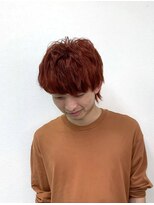 美容室 びゃんびゃん 社店 韓国風レッドヘア/メンズ/透明感